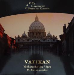Kleinmünzsatz Lire und Euro 2011 Vatikan Papst Benedikt XVI.
