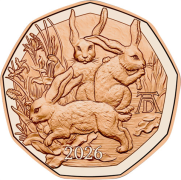5 Euro Kupfer 2026 Dürers Hasentrio