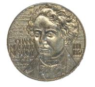 20 Schilling 2001 200. Geburtstag von Johann Nestroy
